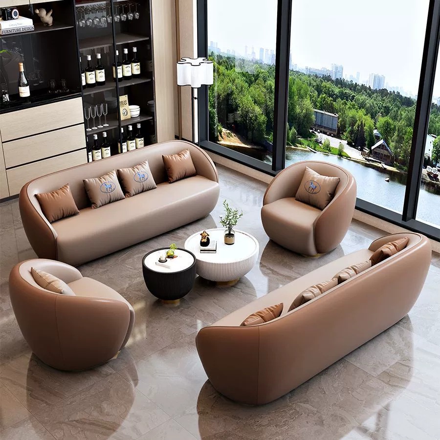 Office Furniture Luxury - 軽量高級オフィスソファ モダンミニマリスト ビジネスレセプション会議 レジャーレストオフィス 3人掛けシングルソファ 卸売