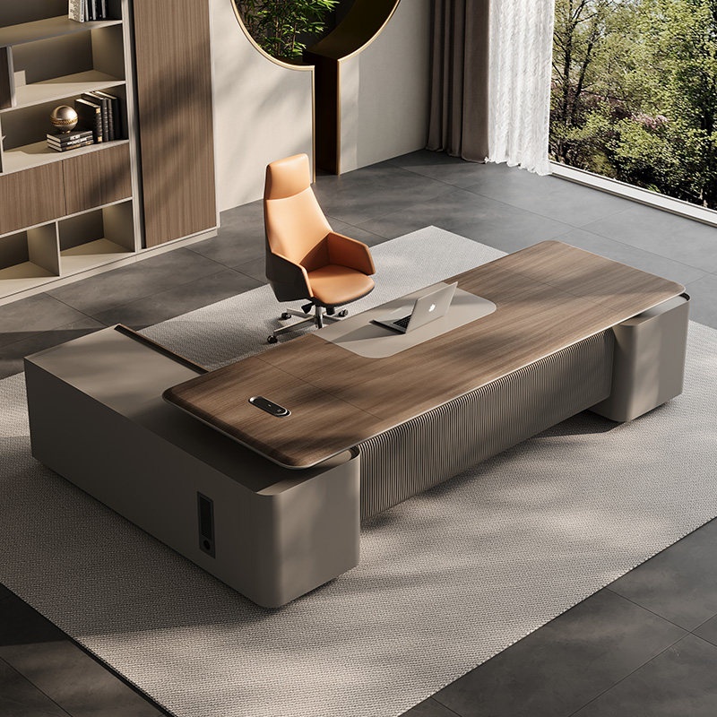Office Furniture Luxury - # エグゼクティブデスク＆チェアセット 高級モダンオフィス家具 人工板製 カスタマイズ可能 組立不要