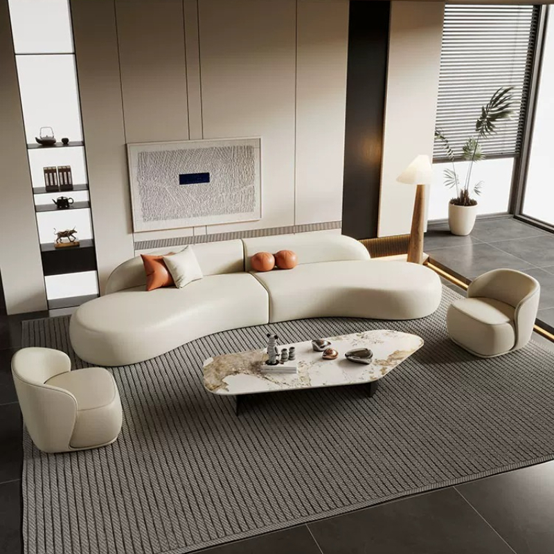 Office Furniture Luxury - イタリア製高級曲線ソファ モダンでシンプルなホテル、ホームステイ、ラウンジ、オフィスソファ デザイナーオフィス家具 図書館家具 FYOS