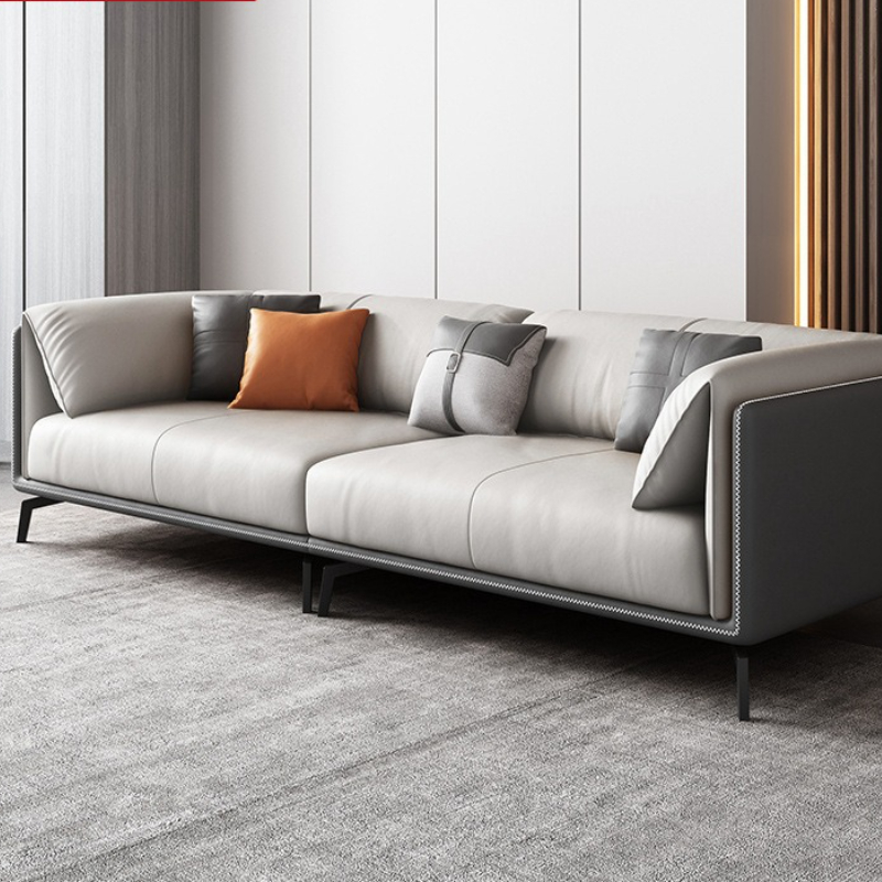 Office Furniture Luxury - 牛革製ビジネスオフィスソファ 受付 リビングルーム シンプルオフィスソファ 高級ロビーオフィス家具 ガド・マイ・マタサイ