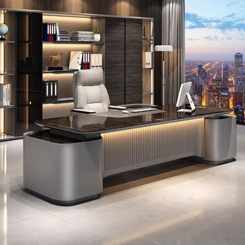 高級漆塗りエグゼクティブデスク、大型モダンオフィス家具、社長 - Office Furniture Luxury のレビューと価格