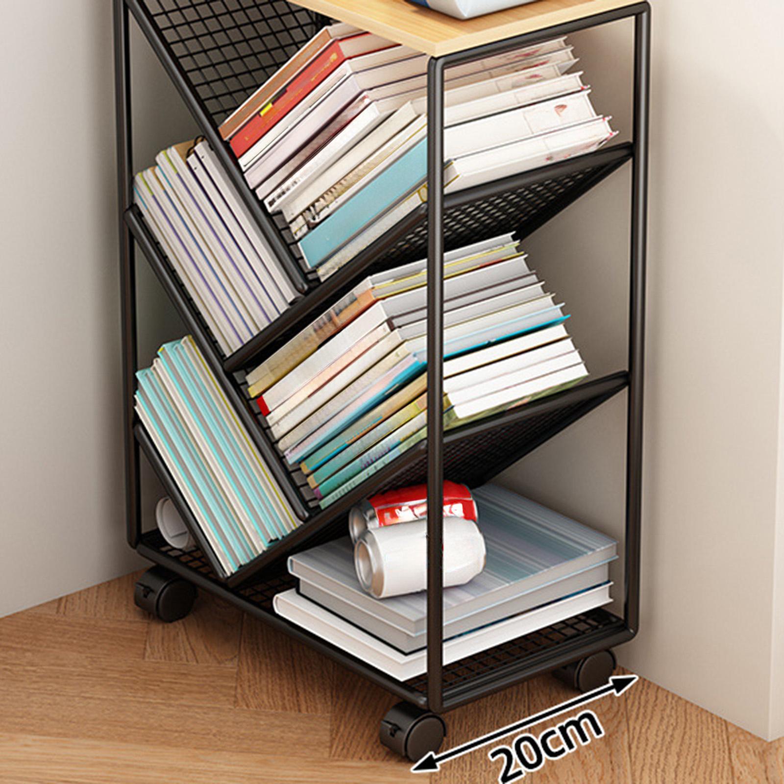 車輪付きローリングブックケース モバイル本棚カート 料理本収 - Book Cart Rolling のレビューと価格