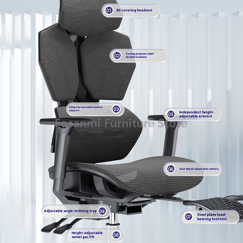 人間工学に基づいたゾーンサポート背もたれメッシュオフィスチェ - Office Furniture Zone のレビューと価格