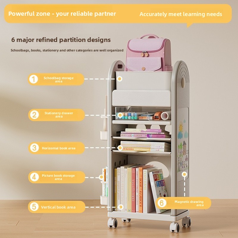 多層式ローリングスクールバッグオーガナイザーカートモバイルブ - Book Cart Rolling のレビューと価格