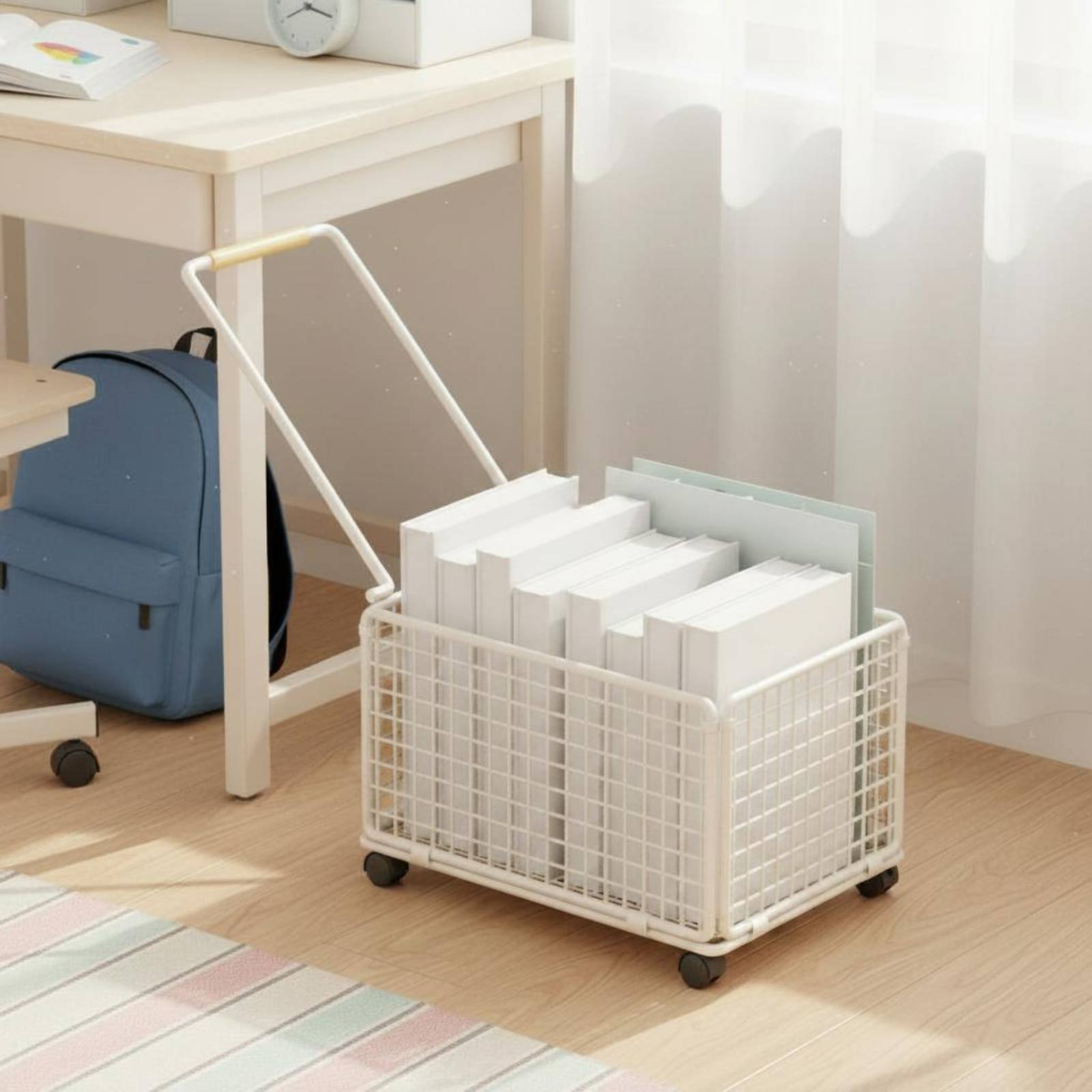 デスクサイド収納トロリー 車輪付きローリングブックカート モ - Book Cart Rolling のレビューと価格