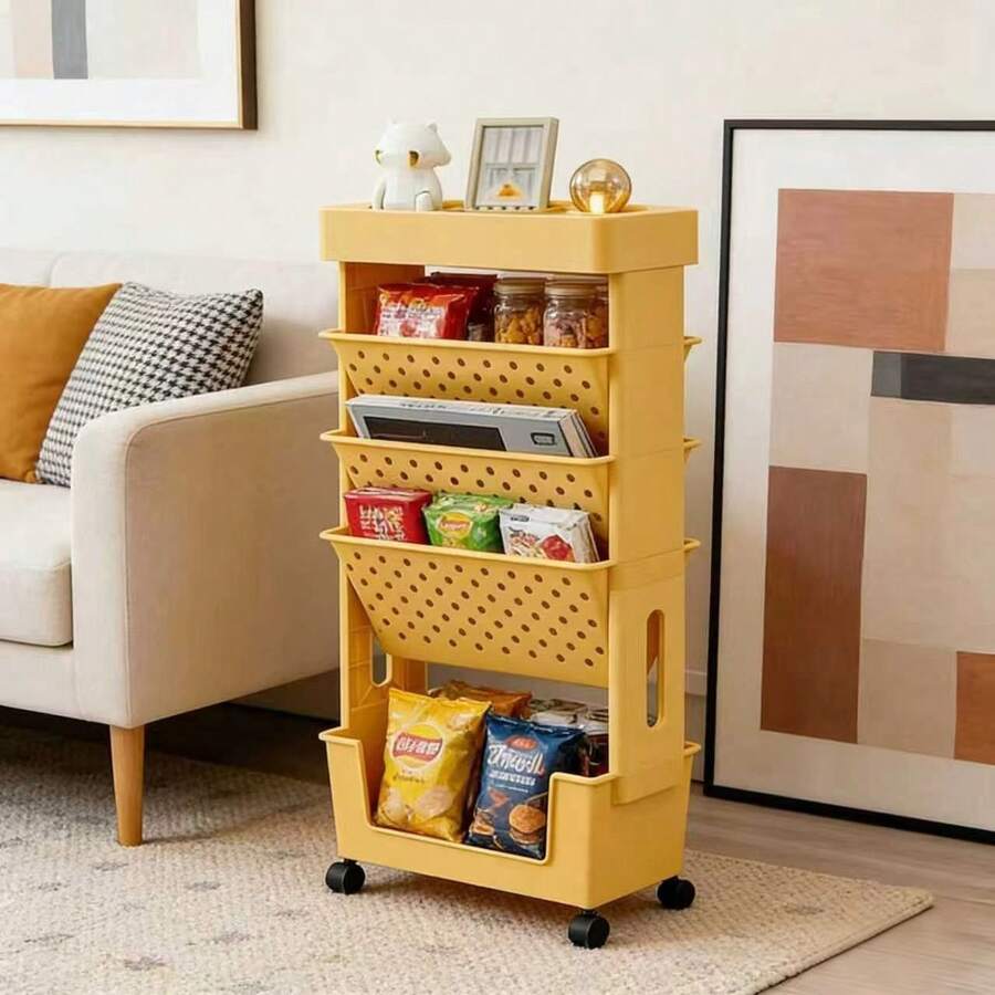 キッチン用5段ローリング収納カート（車輪付き）、果物、野菜、 - Book Cart Rolling のレビューと価格