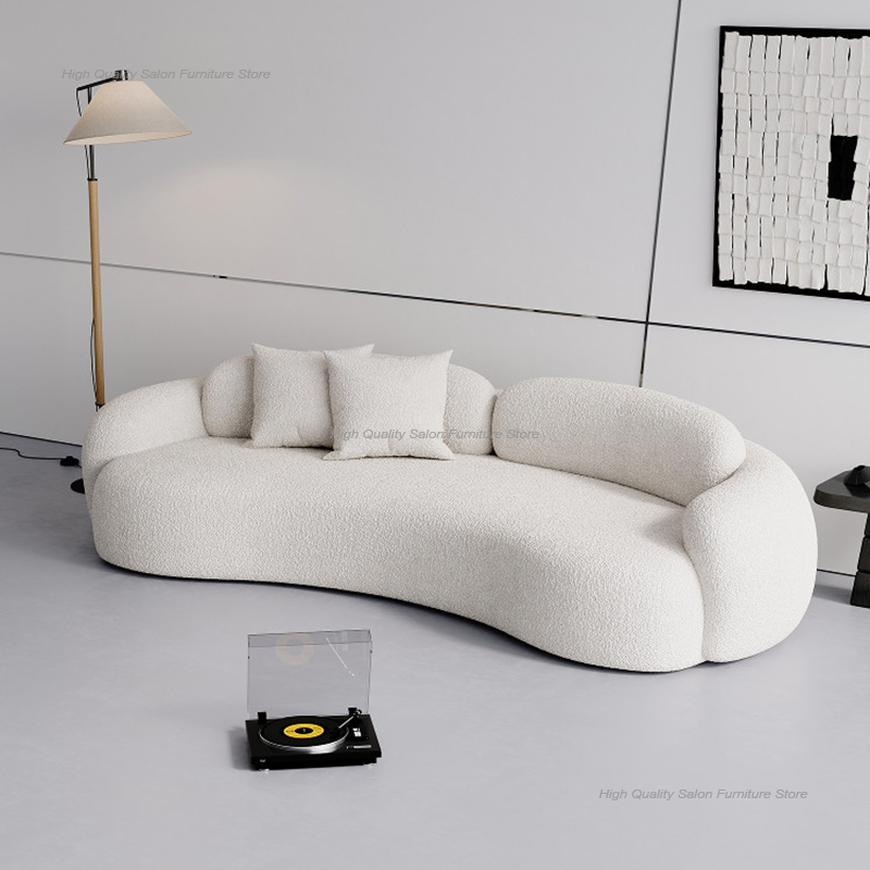 イタリアンクリームスタイル休憩エリア受付ソファ北欧高級美容室 - Office Furniture Luxury のレビューと価格