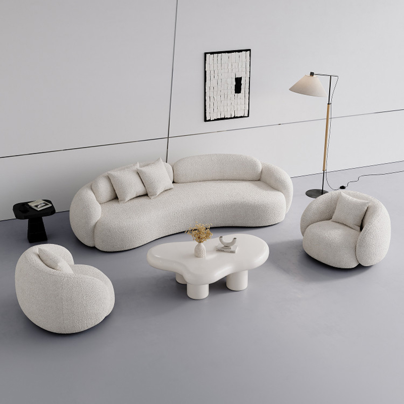 イタリアンクリームスタイル休憩エリア受付ソファ北欧高級美容室 - Office Furniture Luxury のレビューと価格