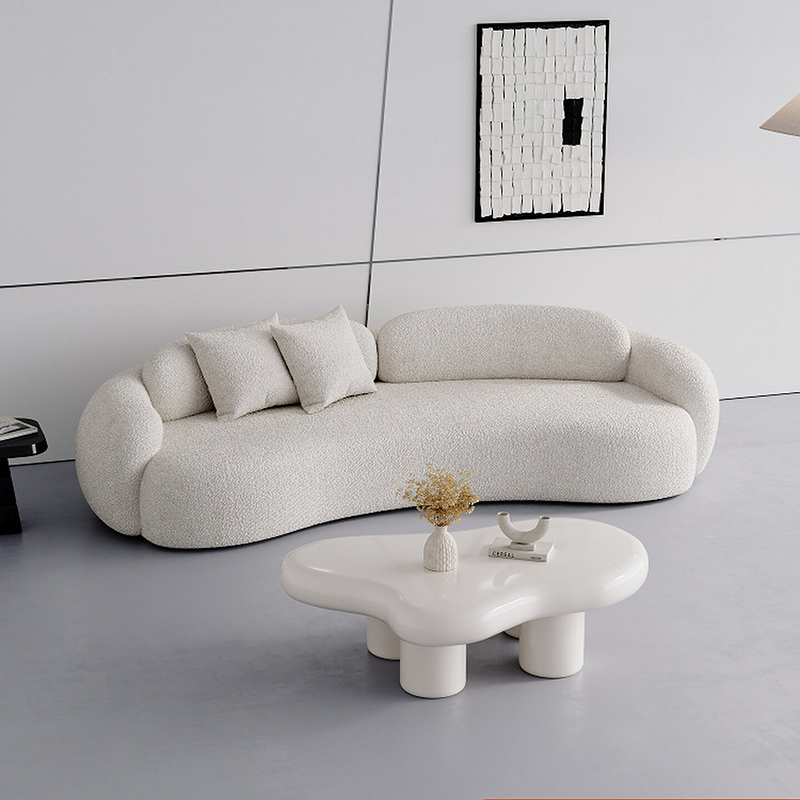 イタリアンクリームスタイル休憩エリア受付ソファ北欧高級美容室 - Office Furniture Luxury のレビューと価格