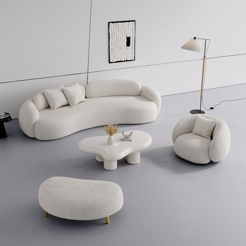 イタリアンクリームスタイル休憩エリア受付ソファ北欧高級美容室 - Office Furniture Luxury のレビューと価格