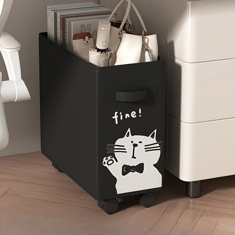 折りたたみ式デスク下ローリング収納カート、オフィス用品や書籍 - Book Cart Rolling のレビューと価格