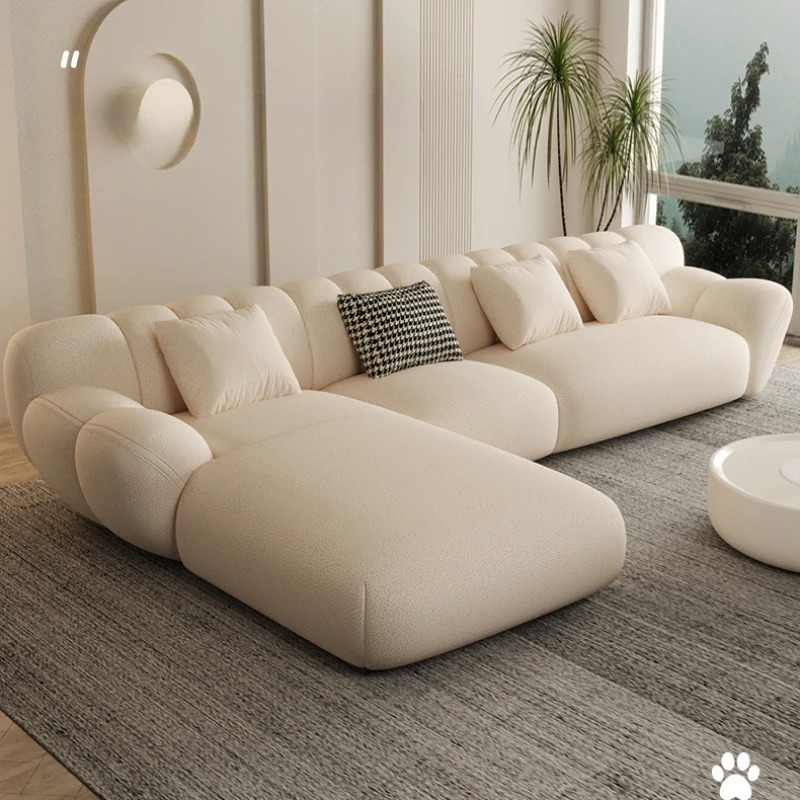 ベージュの高級リビングルームカウチ、美的デザインのラブシート - Office Furniture Luxury のレビューと価格
