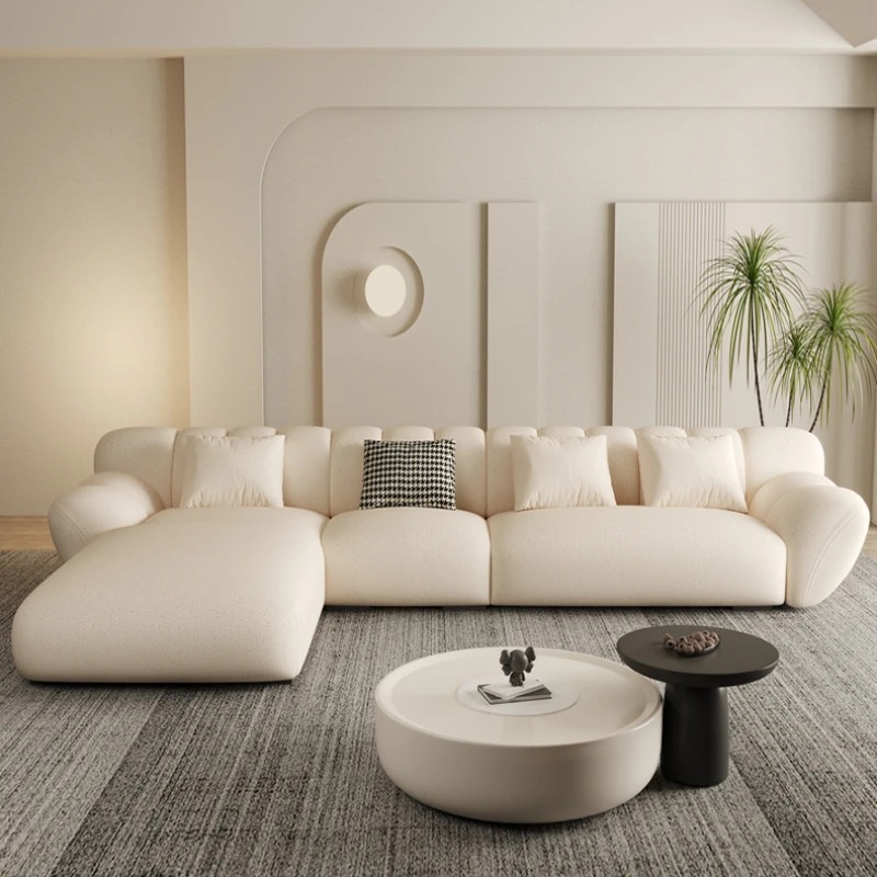 ベージュの高級リビングルームカウチ、美的デザインのラブシート - Office Furniture Luxury のレビューと価格