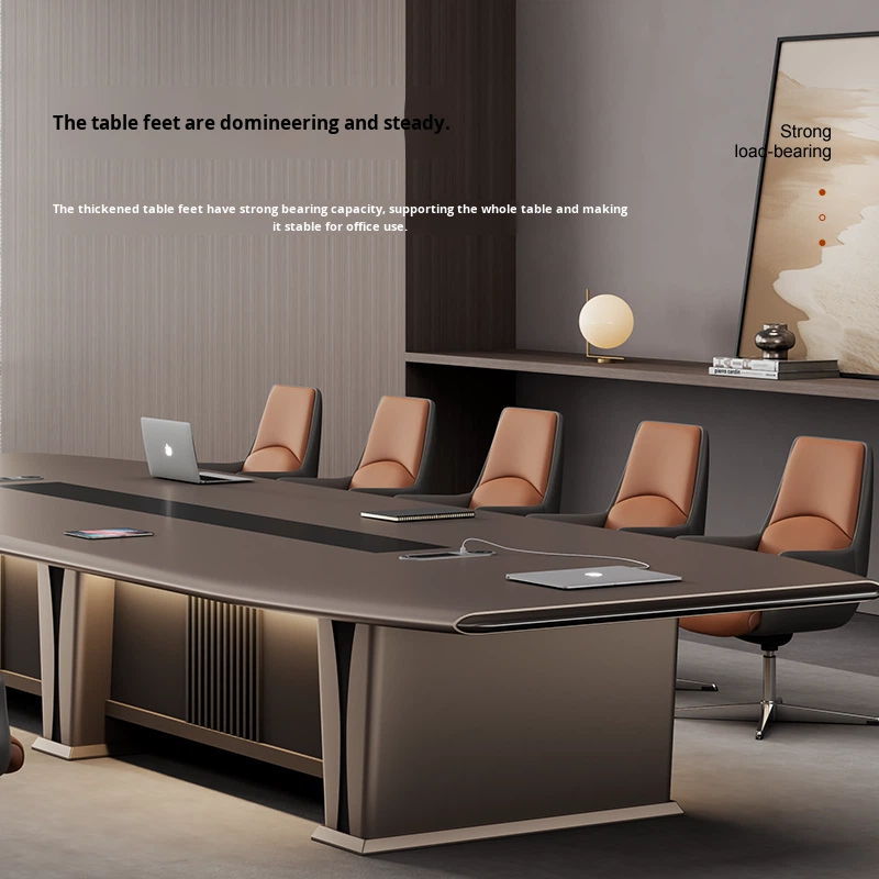 高級モダン木製ボード会議テーブルセット、金属フレームオフィス - Office Furniture Luxury のレビューと価格